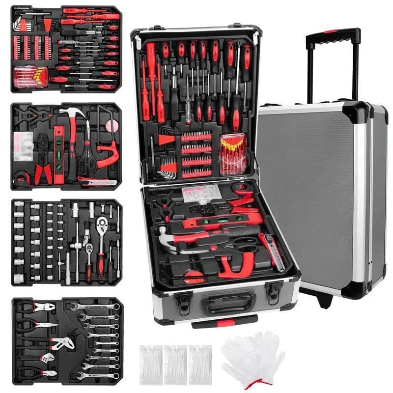Bourvill 899-Piece Mobile Tool Set with Wheeled Cabinet