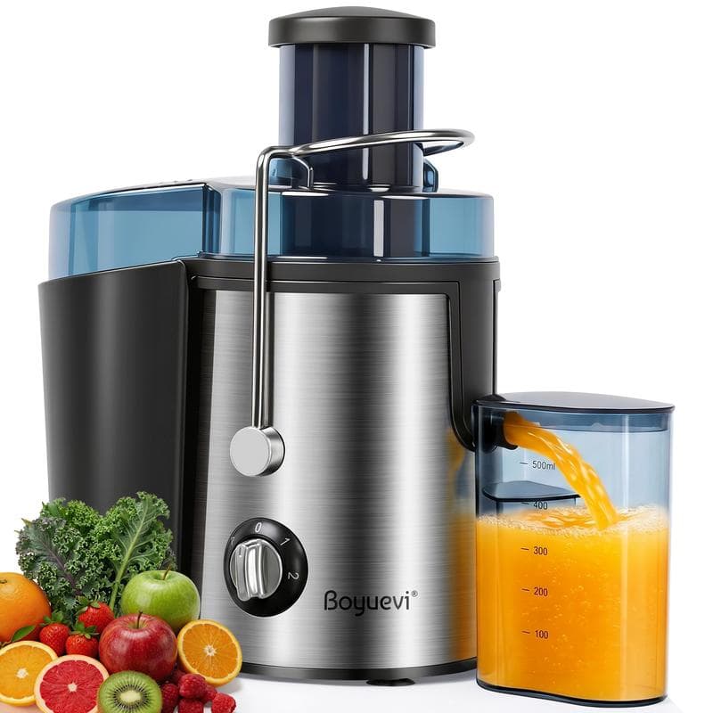 BOYUEVI 800W Centrifugal Juicer with 3-Inch Wide Feed Chute