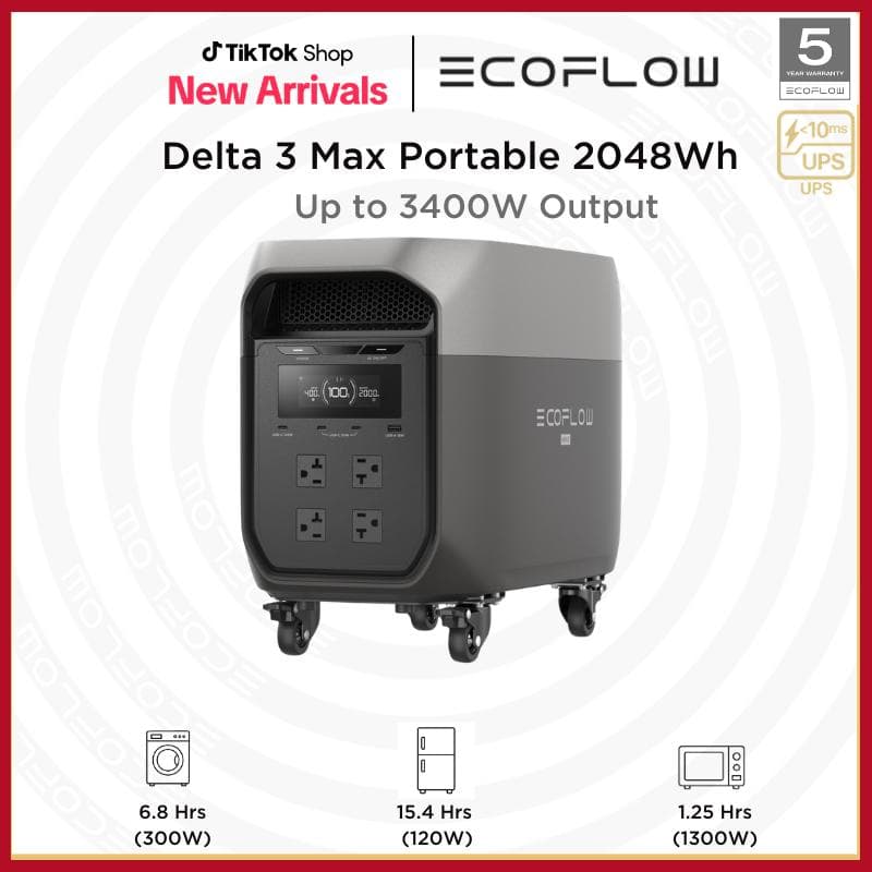 EcoFlow DELTA 3 Max Portable Power Station 2048Wh