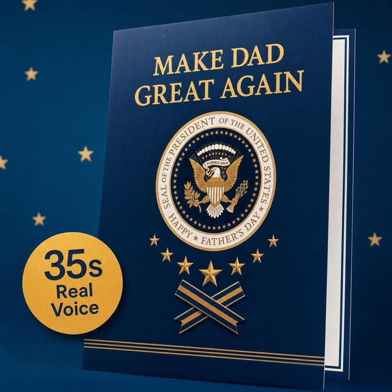 Funny Father's Day Card with Sound and Audio