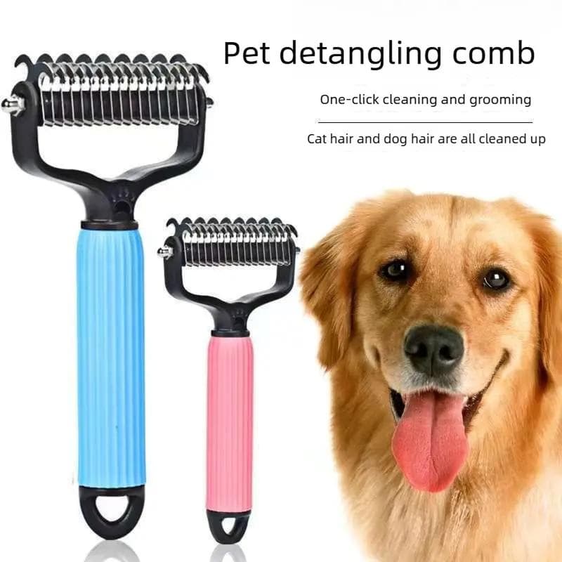 Pet Grooming Detangling Comb for Dogs Stainless Steel Double-Sided