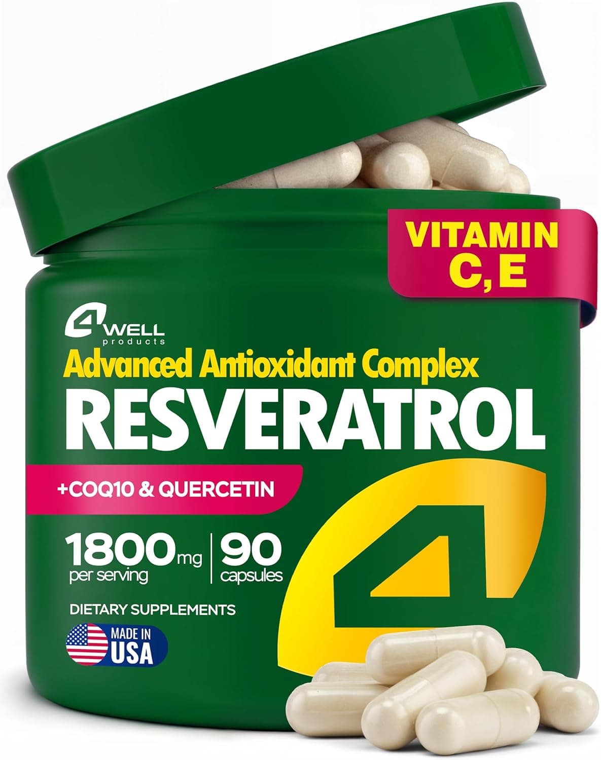 Resveratrol Supplement 1800mg Complex